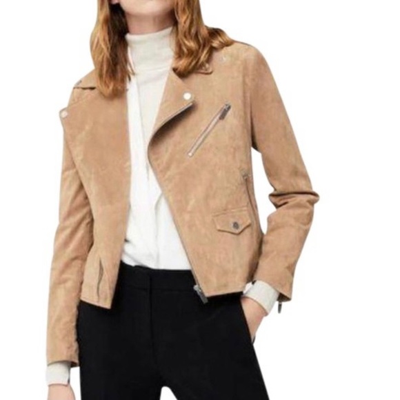 Mango Jackets & Blazers - MANGO Moto Biker Leather Suede Jacket